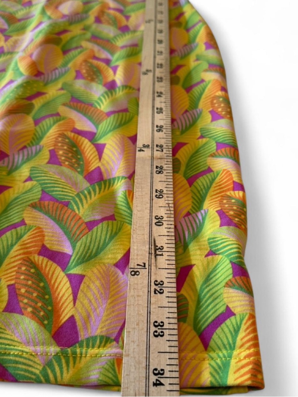 Manuel Canovas Made in France Tropical Leaf Print Stretch Knit Dress Size 8 - Picture 7 of 7